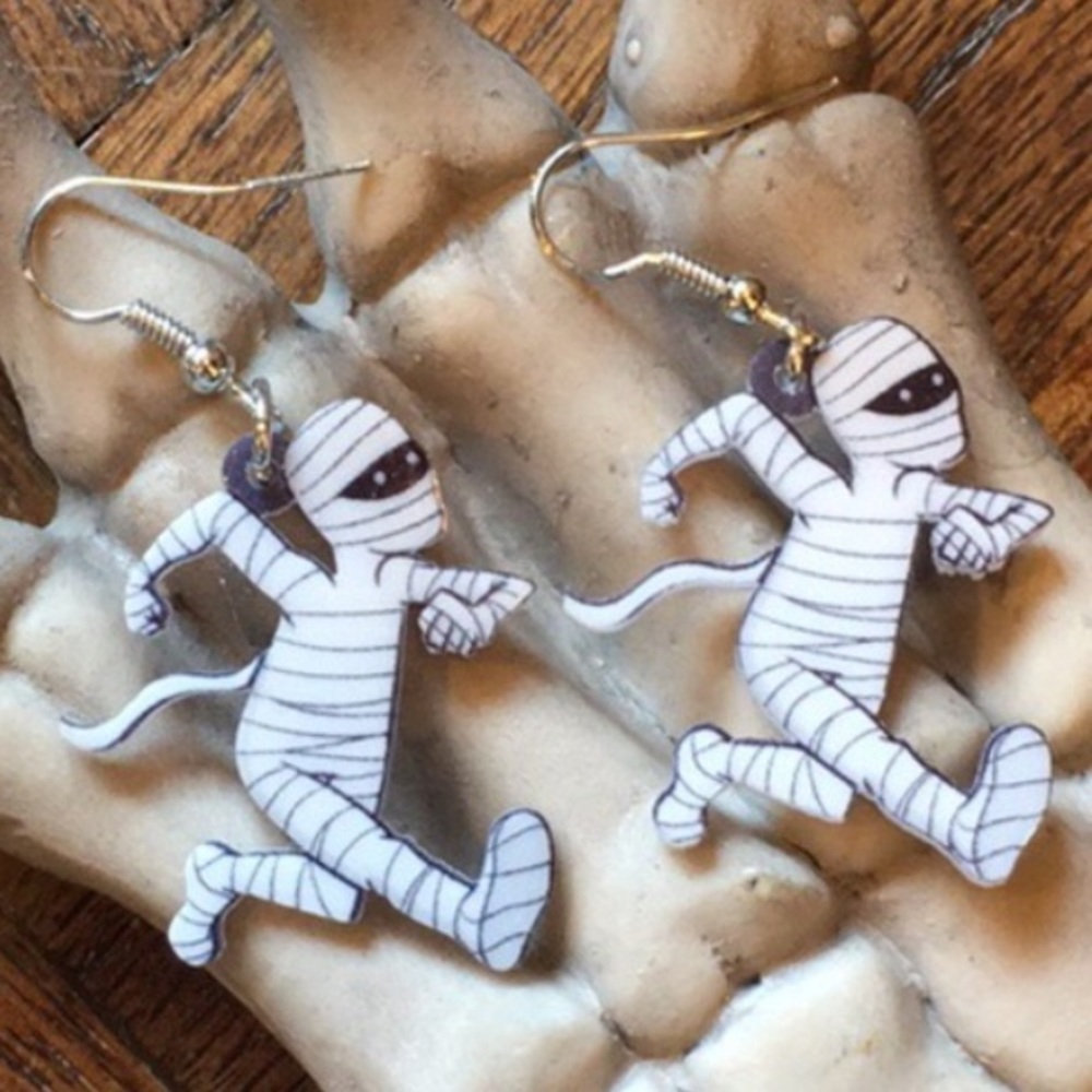 Mummy Acrylic Earrings - Picture 3 of 6